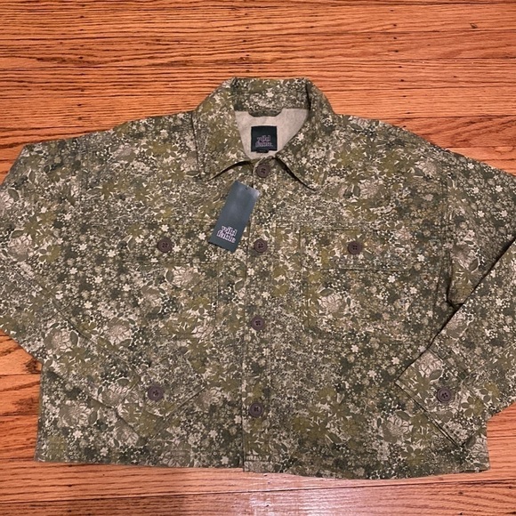wild fable size small floral cropped jacket nwt - Picture 4 of 4